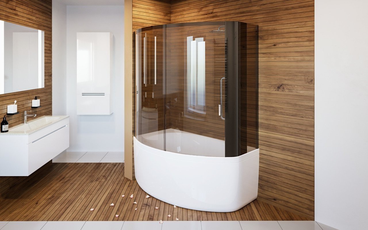 space saving bathtub shower combo